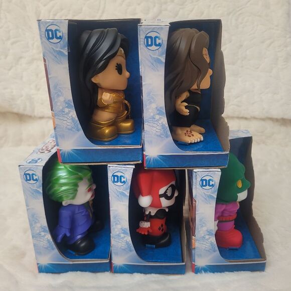 Ooshies DC Comics Complete Series 4 Set of 5 Vinyl Edition Figures New OOS - Picture 2 of 6